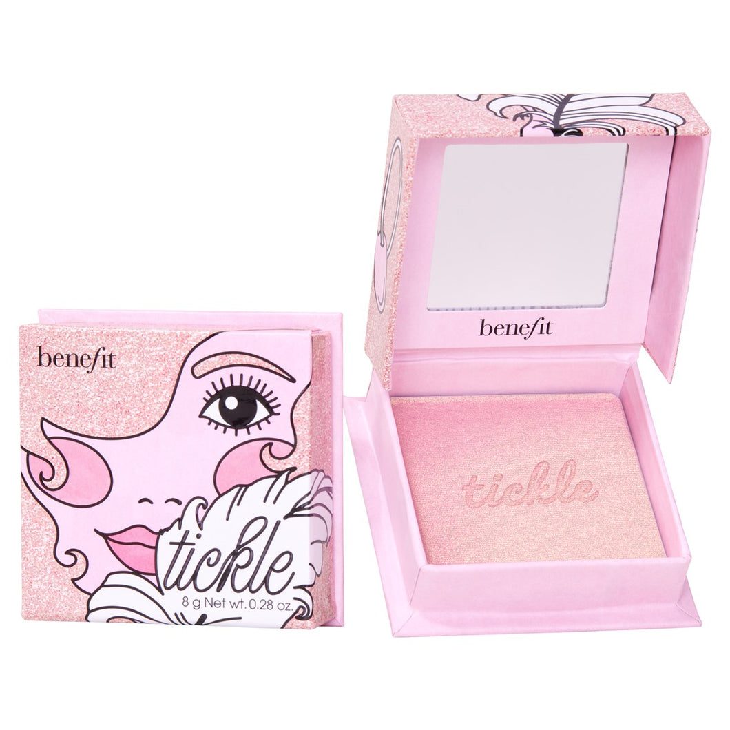 Tickle Powder Highlighter Golden pink super-silky highlighter