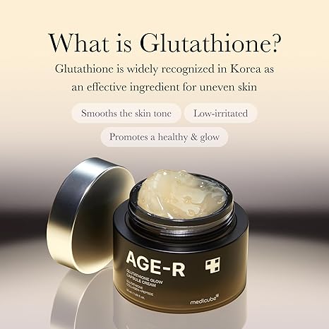 Medicube AGE-R Glutathione Glow Capsule Facial Cream - Instant Lifting Moisturizer - Collagen Peptide For Hydrating Glow - Improve Blemishes, Uneven Skin Tone - Korean Skin Care 1.69 fl.oz