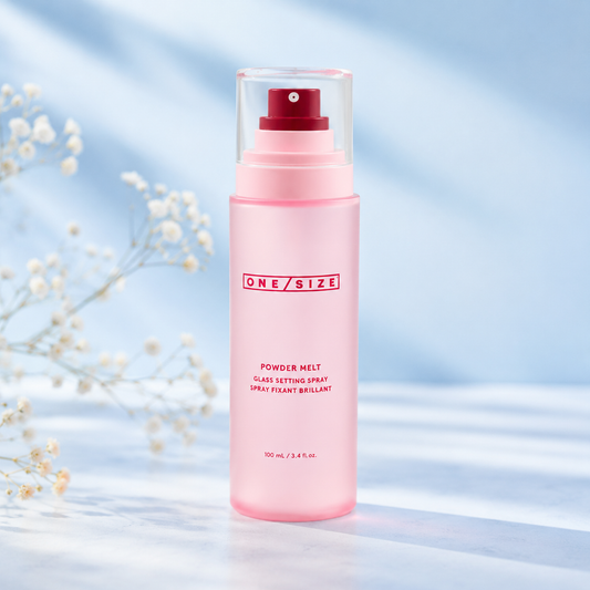 One size powder melt setting spray