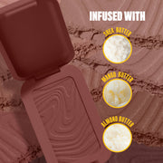 Buttermelt Bronzer: High pigment, true-to-skin buttery powder bronzer. Fade & transfer resistant with up to 12HR wear.