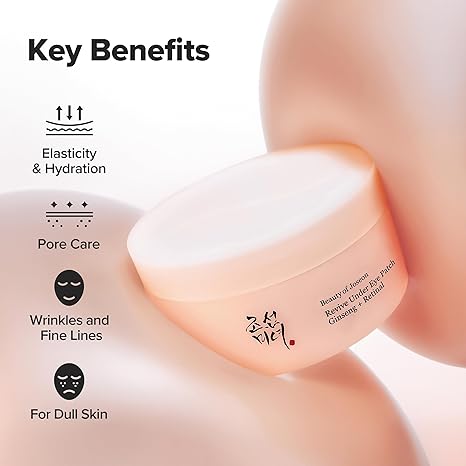 Beauty of Joseon Revive Under Eye Patch with Retinal and Ginseng, for Puffy Eyes, Fine Lines and Wrinkles, Collagen, Peptide, Adenosine and Bakuchiol, for All Skin Types, 60 Sheets, 30 Pairs