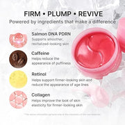medicube Eye Patch PDRN Caffeine Collagen | Gel Eye Patches for the appearance of Dark Circles, Undereye Bags | Firming, Age-Defying Care with Retinol, Collagen | Korean Skincare | 30 Pairs