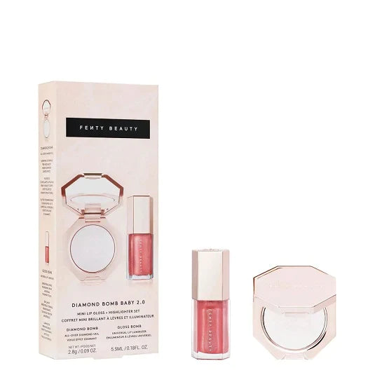 FENTY BEAUTY - Diamond Bomb Baby Mini Lip Gloss and Highlighter Set 2.0 (TZ)