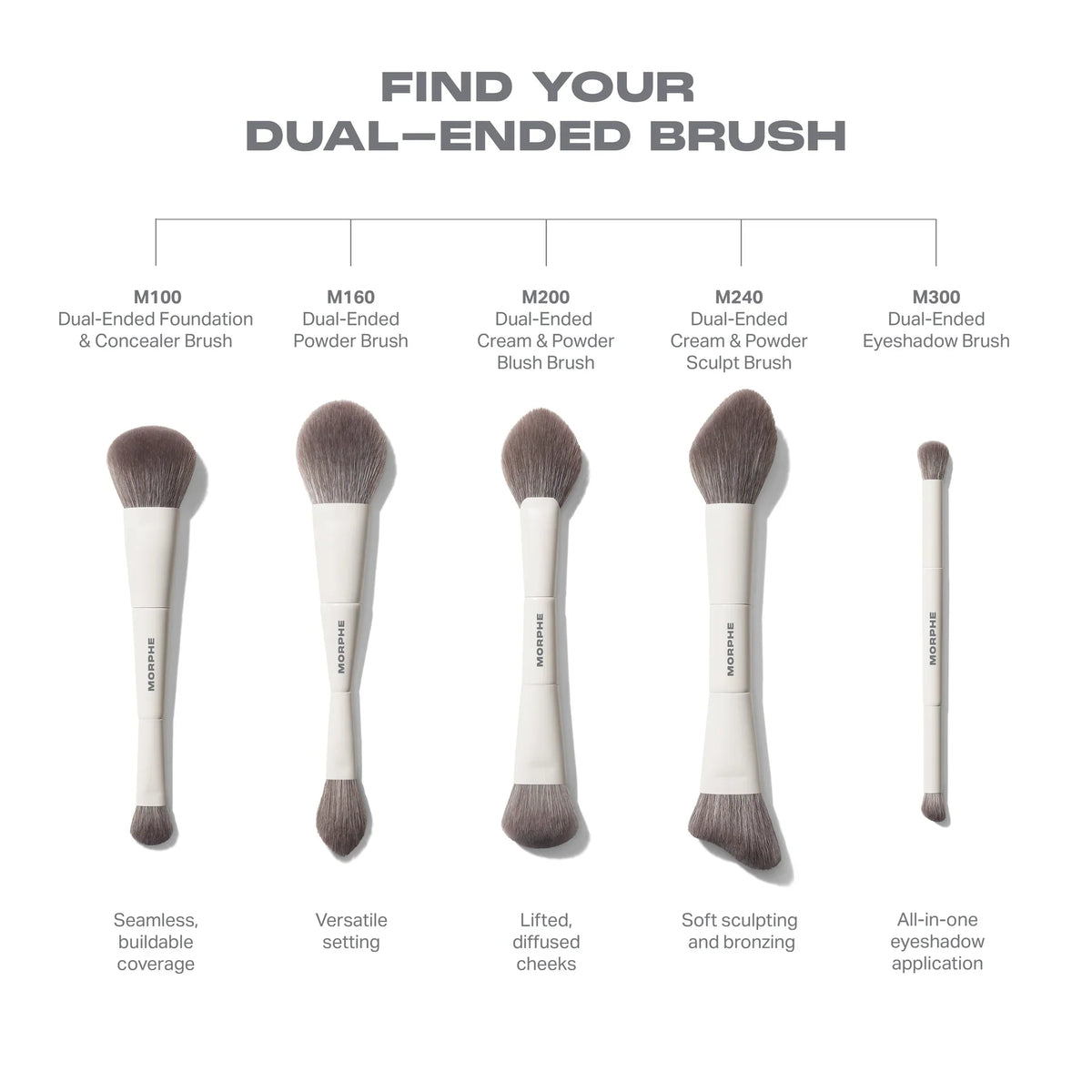 Morphe M100 Dual-Ended Foundation & Concealer Brush
