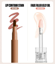 Huda beauty MAKEOUT SESH LIP DUO PEACHY NUDES