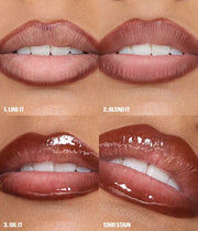 Huda beauty MAKEOUT SESH LIP DUO PEACHY NUDES