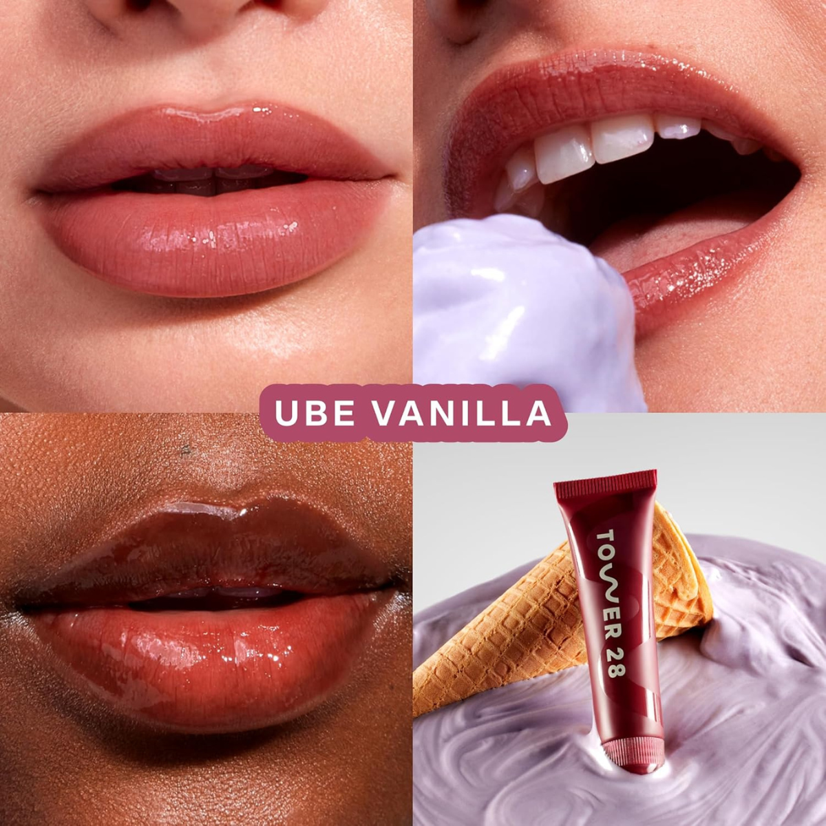 Tower 28 ube vanilla lip balm mini