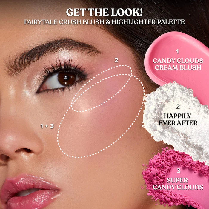 Too Faced  Fairytale Crush Blush & Highlighter Palette Makeup Set
