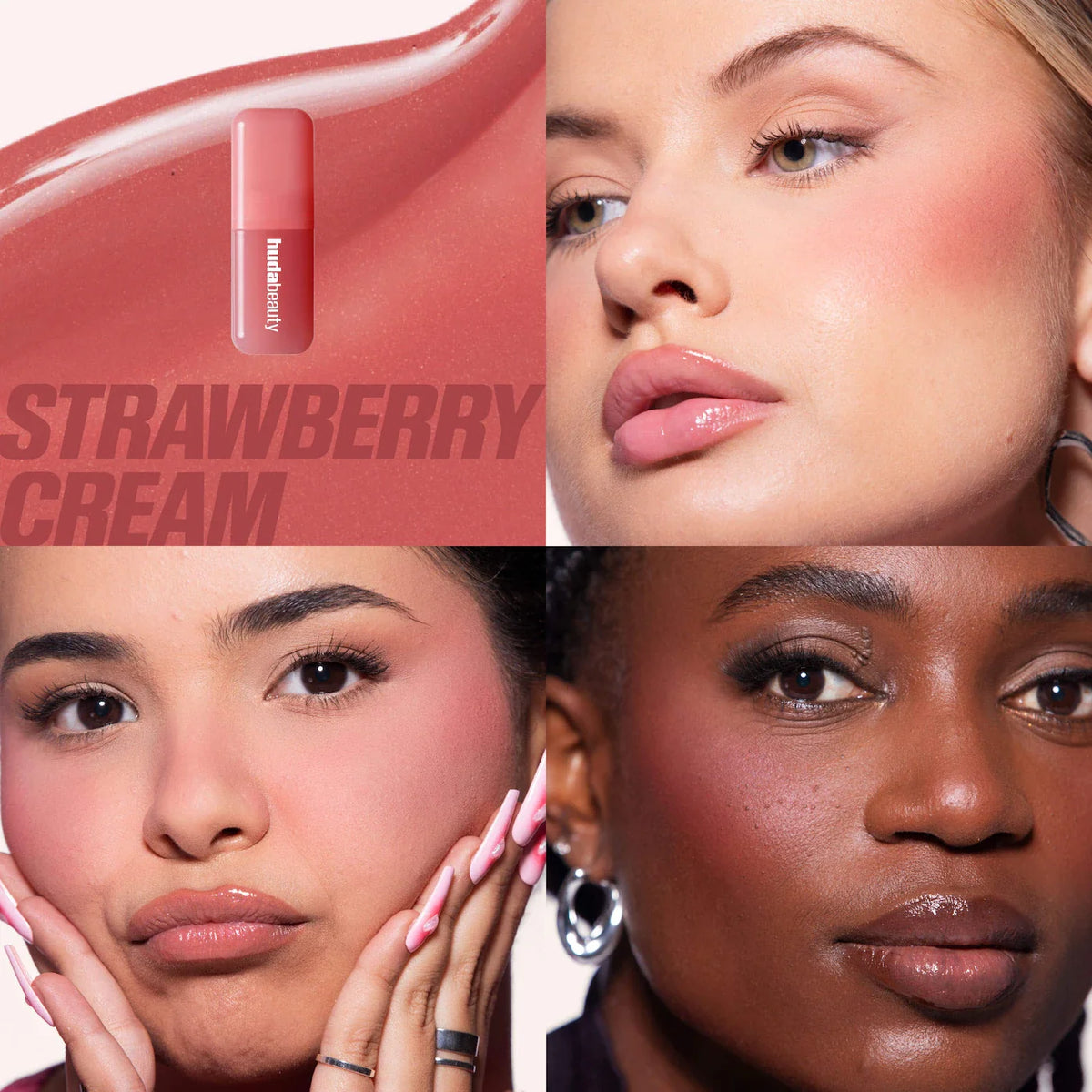 HUDA BEAUTY  Berries and Cream Liquid Blush and Lip Gloss Set